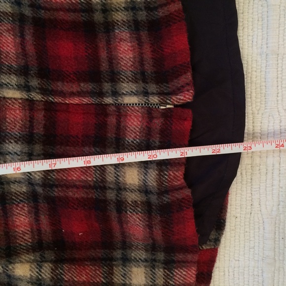 Fresno Sport 💋Plaid Maroon Zip Up Jacket Chic - Picture 6 of 8